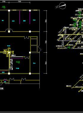 某職工食堂室內(nèi)天然氣管道供氣平面、軸側(cè)圖燃氣設(shè)計施工圖DWG下載