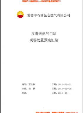 昆侖燃氣某燃氣門站現(xiàn)場處置預(yù)案匯編