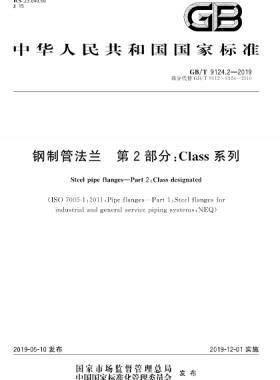 鋼制管法蘭 第2部分:Class 系列國標(biāo)/T 9124.2-2019