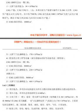 天津LNG調(diào)峰(液化、氣化）應(yīng)急站項(xiàng)目可行性研究報(bào)告